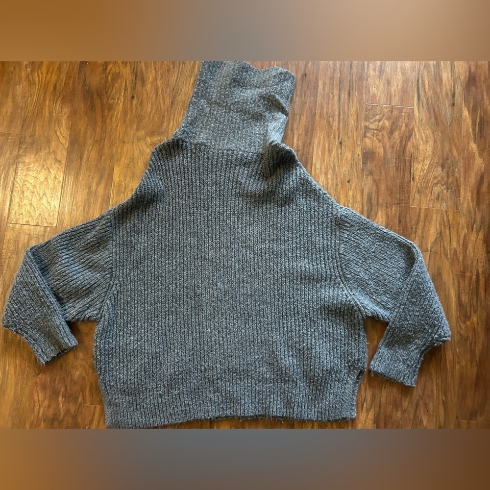 Chunky Oversized Cowl Neck Knitted Sweater Long Sleeves Cozy - Picture 4 of 9